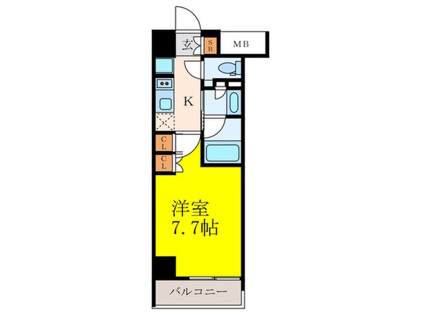 ザ・パークハビオ江坂公園の物件間取画像